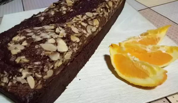 Сочен шоколадов кекс с портокалови корички