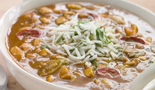 Индийска супа с ориз и зеленчуци