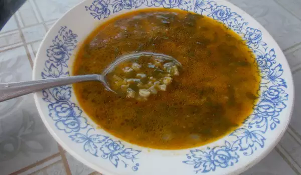 Застроена спаначена супа