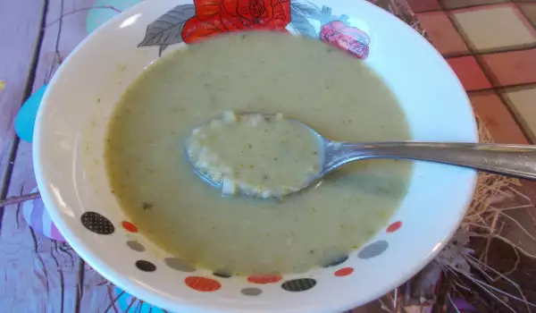 Супа броколи с ориз