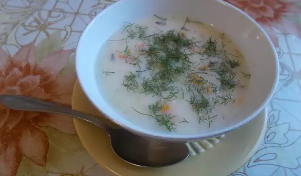 Супа тиквички със зеленчуци