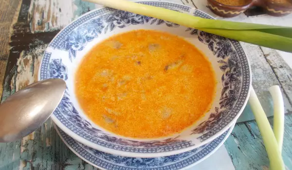 Супа от гъби кладница с прясно мляко