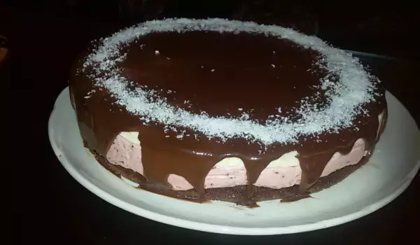 Шоколадова торта с двоен крем