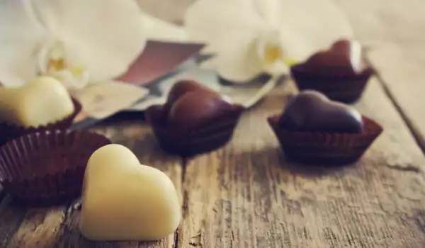 Бели шоколадови сърца