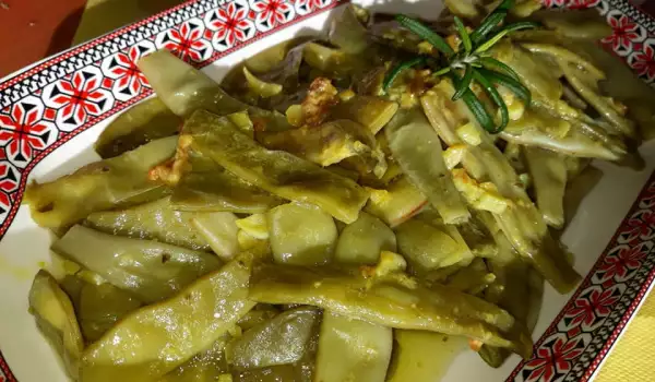 Салата от зелен фасул с маслен сос