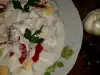 Салата с пилешко, чушки и майонеза