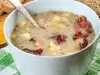 Супа от праз с наденички