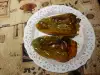 Пълнени чушки с ориз и бамя