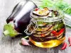 Маринован грилован патладжан с чесън и чили